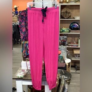 Women’s NWT plus size J.CREW bright pink tie-waist jogger pants / size XXL